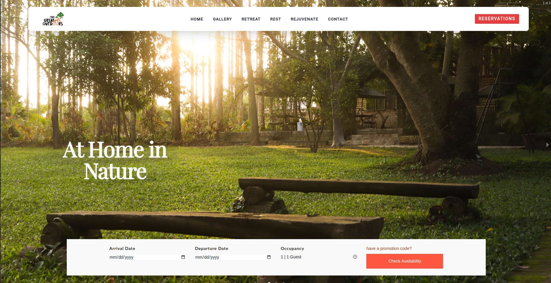 Great outdoors Uganda Webpage screenshot