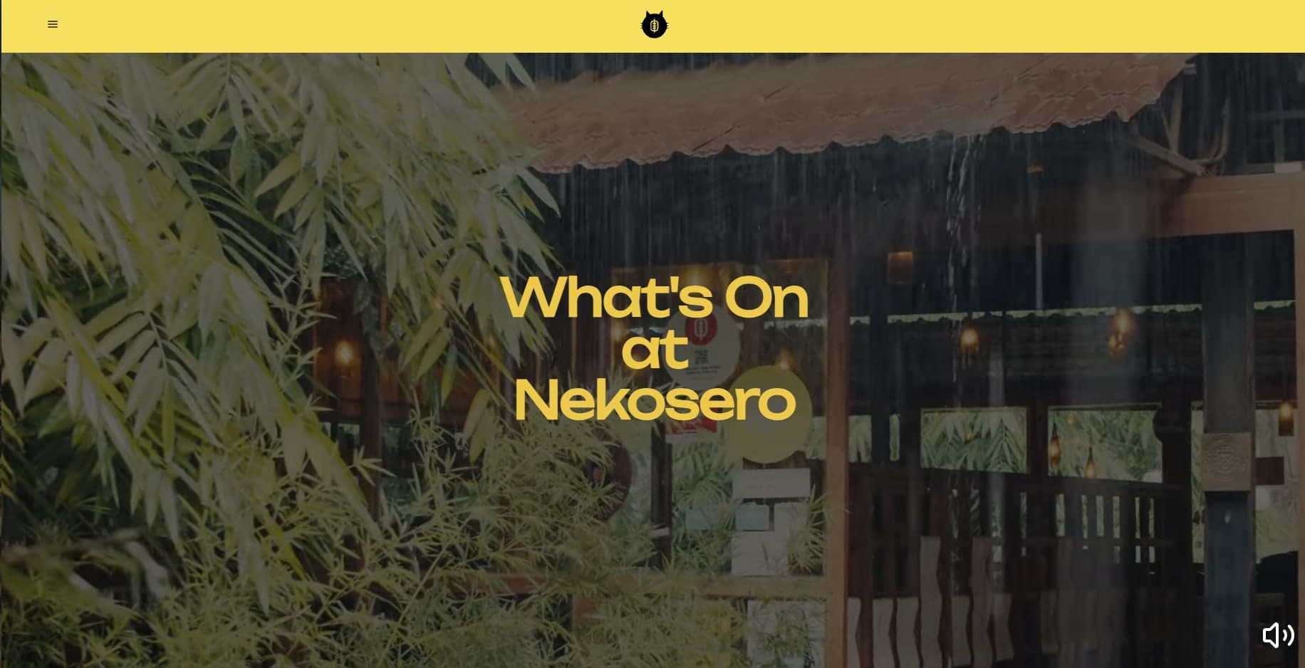 Nekosero Webpage screenshot