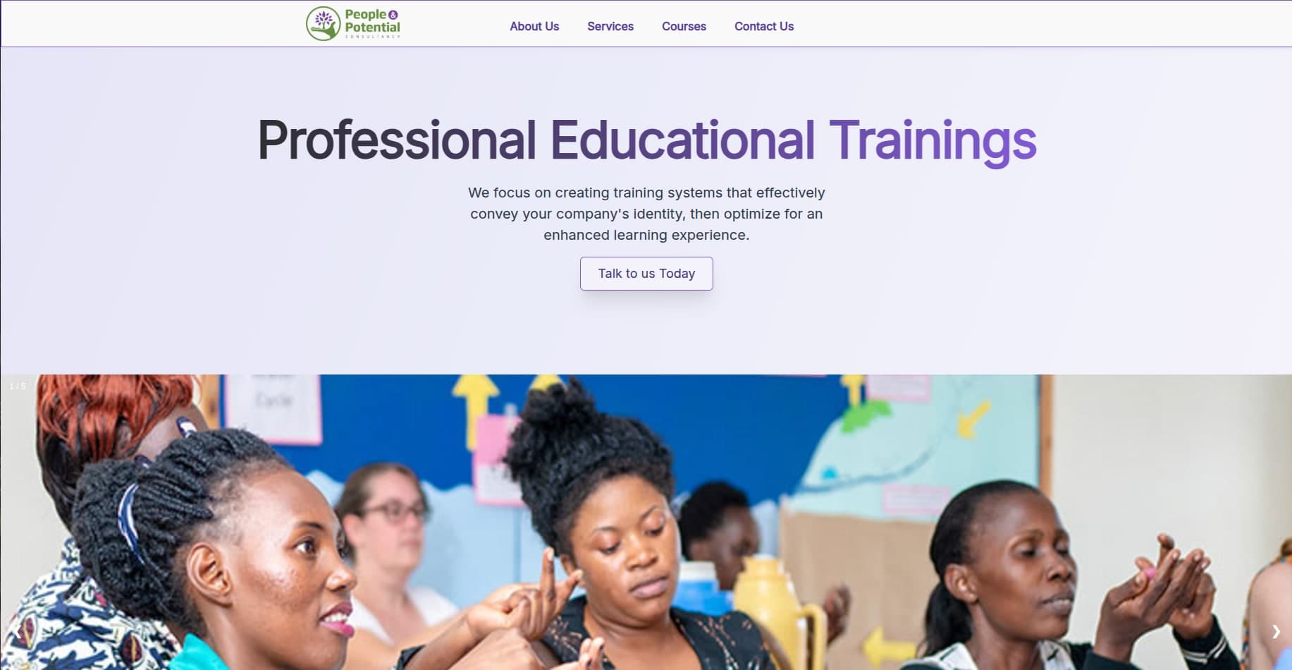 People & Potential Uganda Webpage screenshot